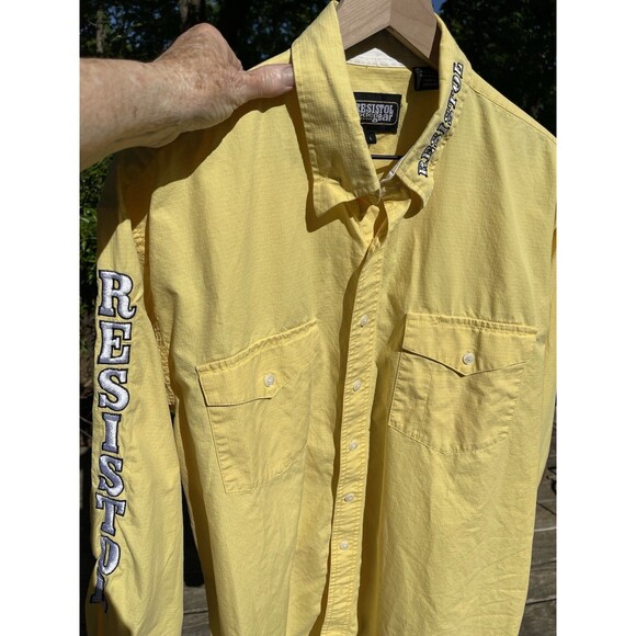 Resistol Other - Resistol Rodeo Gear Western Shirt Embroidered Yellow LS Hong Kong Mens Large